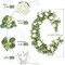 6.4 Ft Artificial Eucalyptus Garland with White Flowers & Butterfly